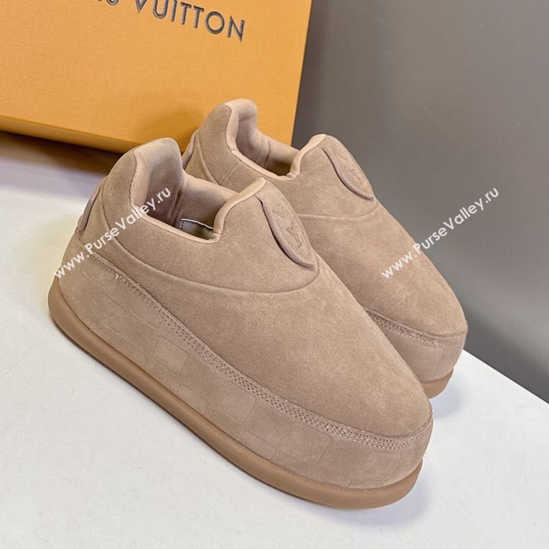 Louis Vuitton LV Yeti Slip On Platform Shoe in Suede 1AIJD5 Beige 2025 (MD-251022068)