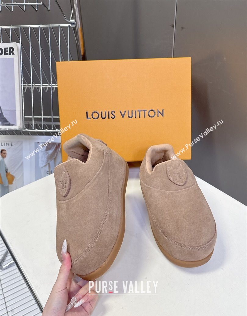 Louis Vuitton LV Yeti Slip On Platform Shoe in Suede 1AIJD5 Beige 2025 (MD-251022068)