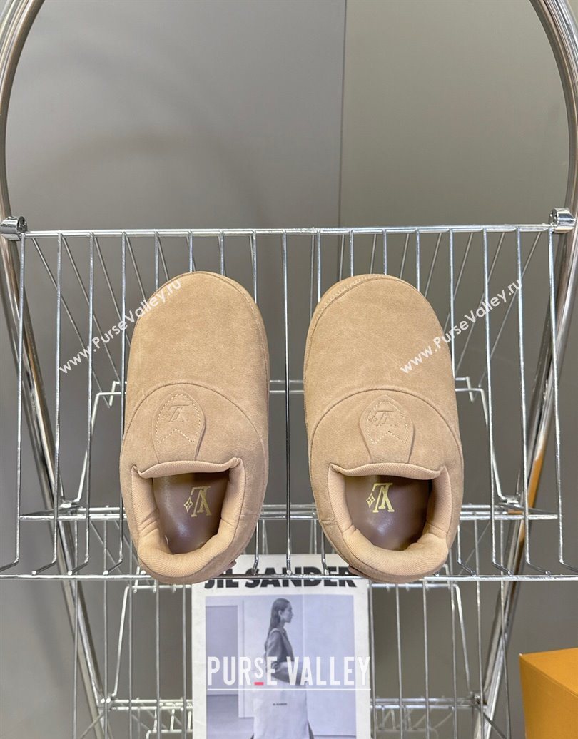 Louis Vuitton LV Yeti Slip On Platform Shoe in Suede 1AIJD5 Beige 2025 (MD-251022068)