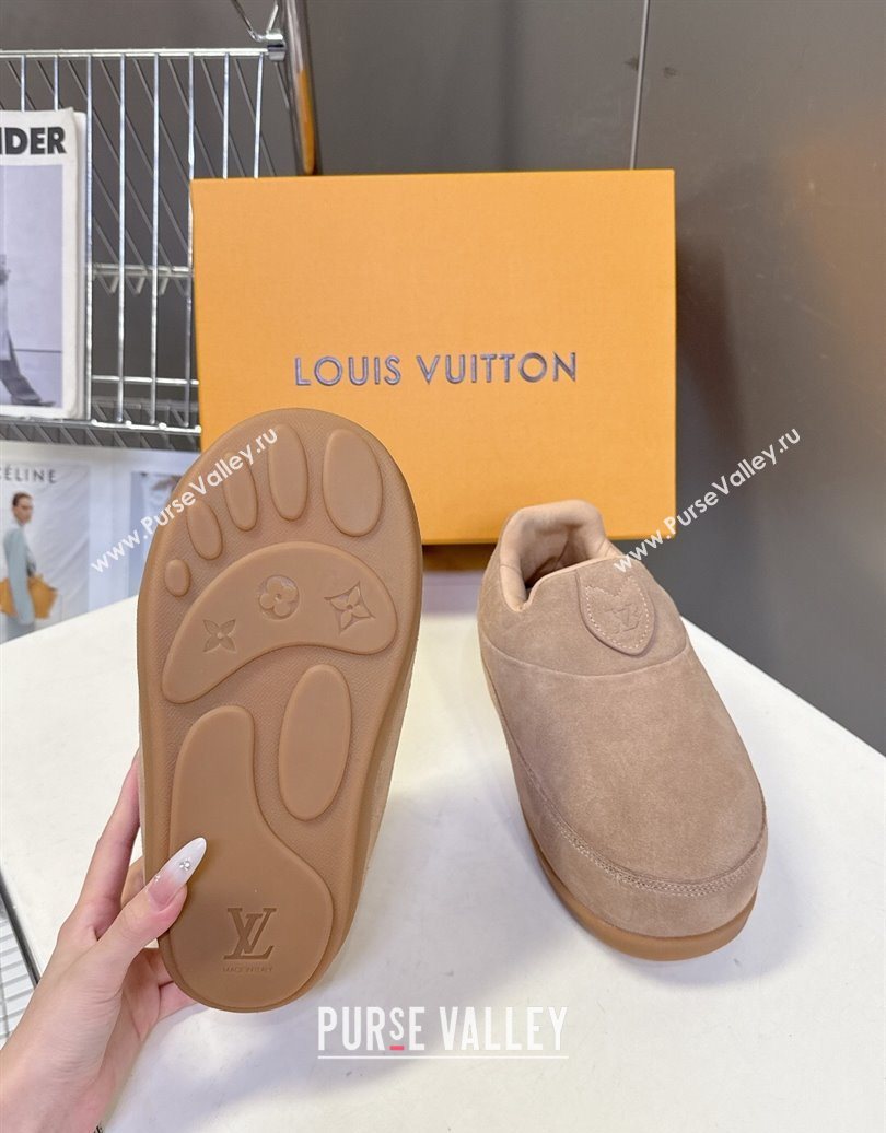 Louis Vuitton LV Yeti Slip On Platform Shoe in Suede 1AIJD5 Beige 2025 (MD-251022068)