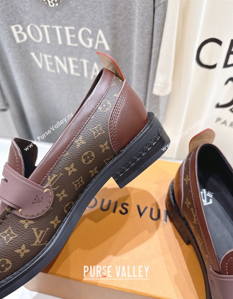 Louis Vuitton LV Bubble Loafers in Monogram Canvas and Leather Brown 2025 1AIJHI (MD-251022069)