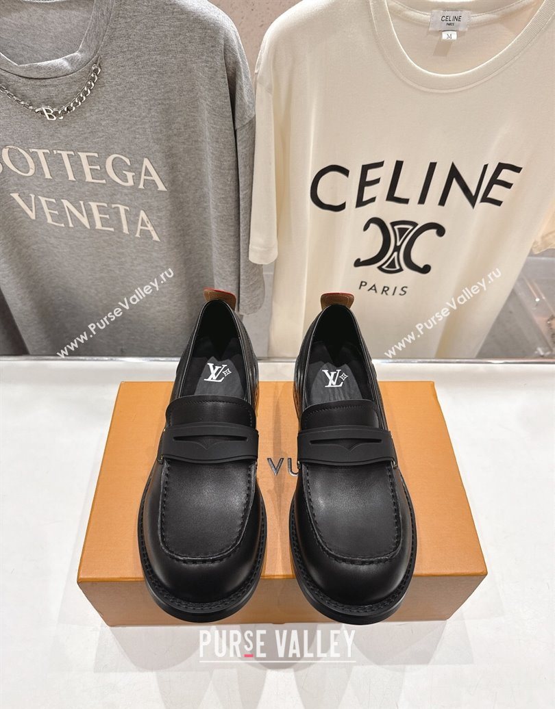Louis Vuitton LV Bubble Loafers in Calf Leather Black 2025 1AIJHI (MD-251022072)