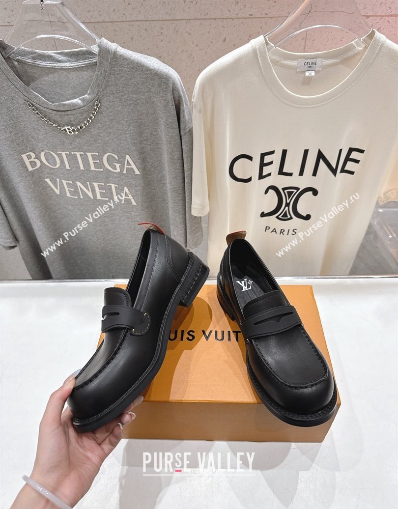 Louis Vuitton LV Bubble Loafers in Calf Leather Black 2025 1AIJHI (MD-251022072)