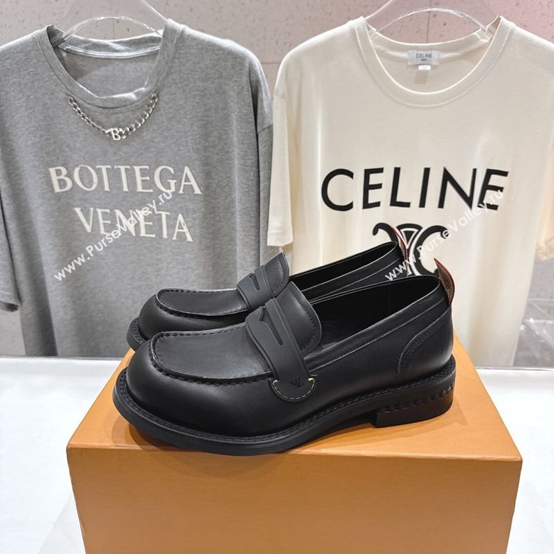 Louis Vuitton LV Bubble Loafers in Calf Leather Black 2025 1AIJHI (MD-251022072)