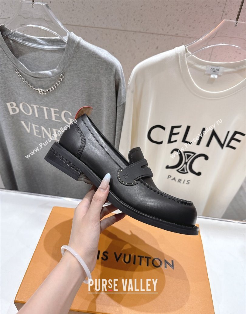 Louis Vuitton LV Bubble Loafers in Calf Leather Black 2025 1AIJHI (MD-251022072)