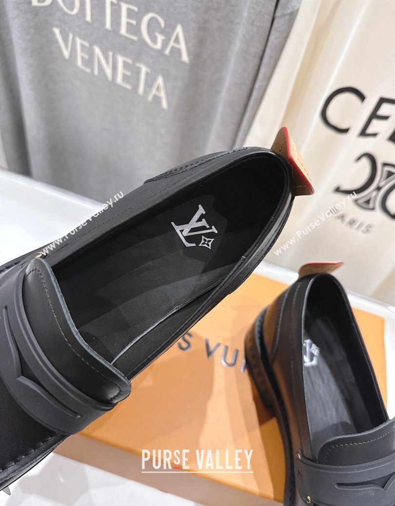Louis Vuitton LV Bubble Loafers in Calf Leather Black 2025 1AIJHI (MD-251022072)