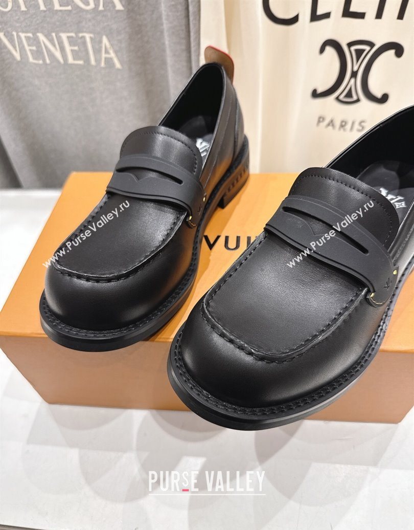 Louis Vuitton LV Bubble Loafers in Calf Leather Black 2025 1AIJHI (MD-251022072)