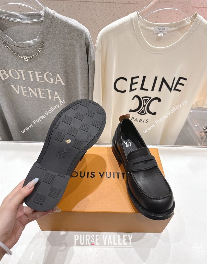 Louis Vuitton LV Bubble Loafers in Calf Leather Black 2025 1AIJHI (MD-251022072)