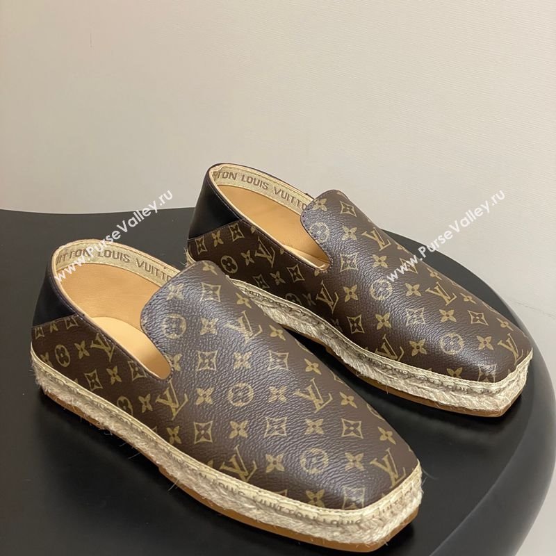 Louis Vuitton Monogram Canvas Flat Espadrilles Brown 2025 LV102205 (MD-251022049)