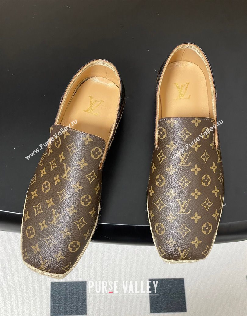 Louis Vuitton Monogram Canvas Flat Espadrilles Brown 2025 LV102205 (MD-251022049)