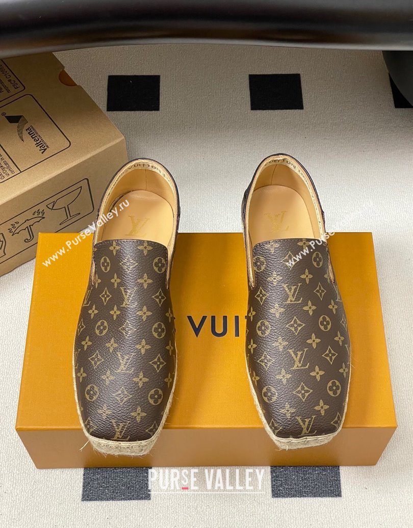 Louis Vuitton Monogram Canvas Flat Espadrilles Brown 2025 LV102205 (MD-251022049)