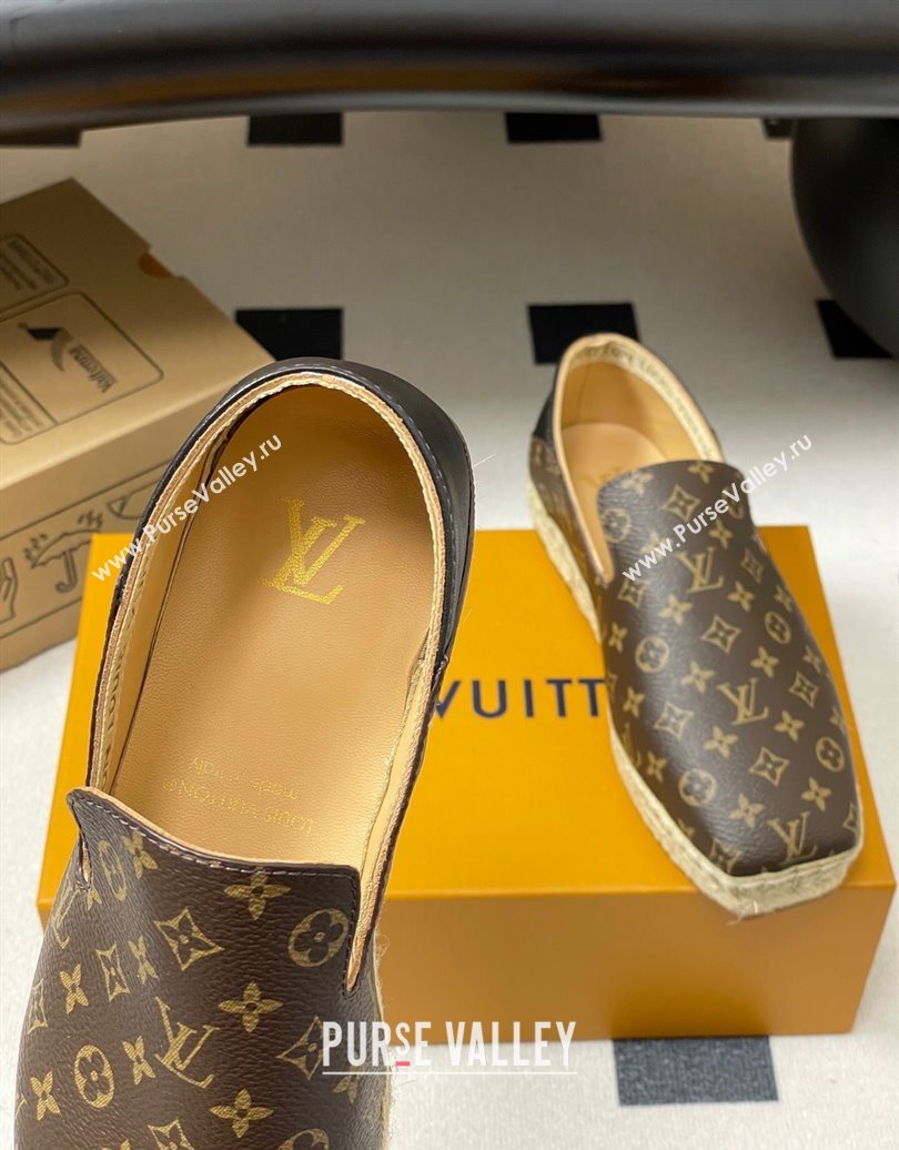 Louis Vuitton Monogram Canvas Flat Espadrilles Brown 2025 LV102205 (MD-251022049)