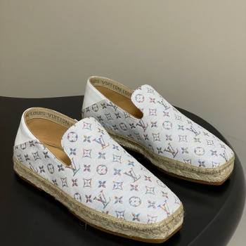Louis Vuitton LV x TM Monogram Multicolored Textile Flat Espadrilles White 2025 LV102205 (MD-251022050)