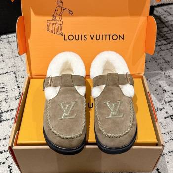 Louis Vuitton Colorado Comfort Mary Janes Loafers in LV Suede and Wool Brown 2025 1AIGKZ (MD-251022079)