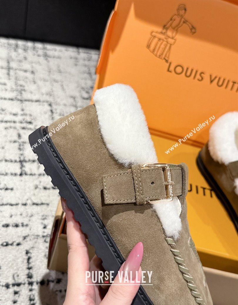 Louis Vuitton Colorado Comfort Mary Janes Loafers in LV Suede and Wool Brown 2025 1AIGKZ (MD-251022079)