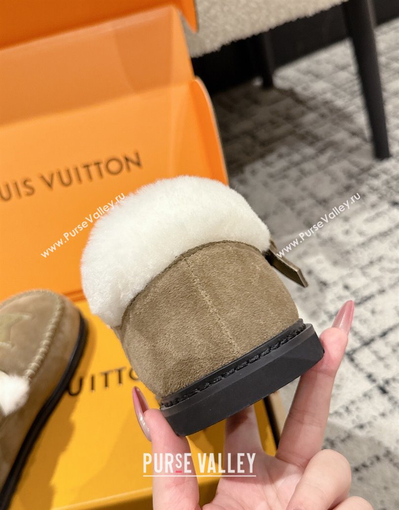 Louis Vuitton Colorado Comfort Mary Janes Loafers in LV Suede and Wool Brown 2025 1AIGKZ (MD-251022079)