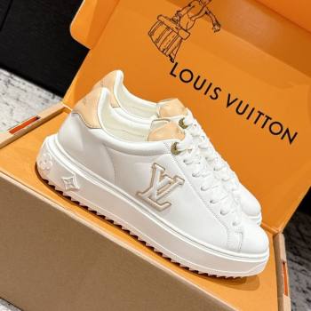 Louis Vuitton Time Out Sneakers in White Leather with LV Patch 2025 1022 (MD-251022095)