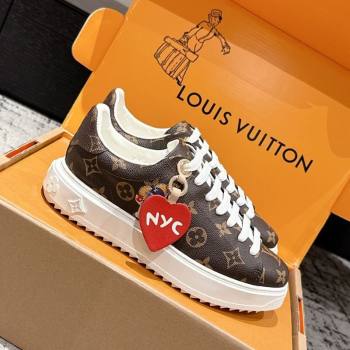 Louis Vuitton Time Out Sneakers in Monogram Canvas with Heart Tag 2025 1022 (MD-251022096)