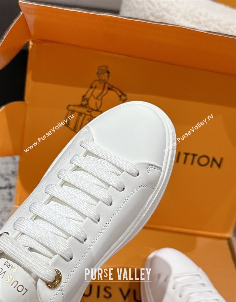 Louis Vuitton Time Out Sneakers in Leather with Tag White/Denim Blue 2025 (MD-251022105)