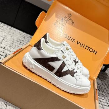 Louis Vuitton Time Out Sneakers in Leather with Side LV White 2025 1AIEFC (MD-251022106)