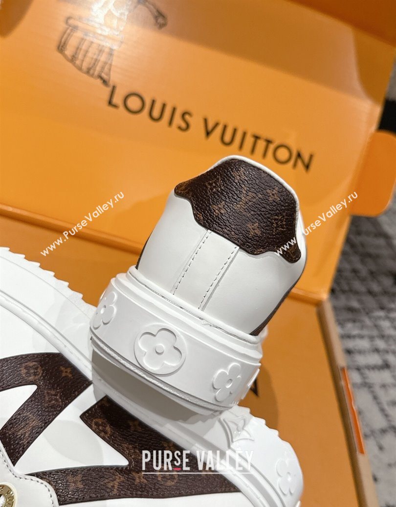Louis Vuitton Time Out Sneakers in Leather with Side LV White 2025 1AIEFC (MD-251022106)