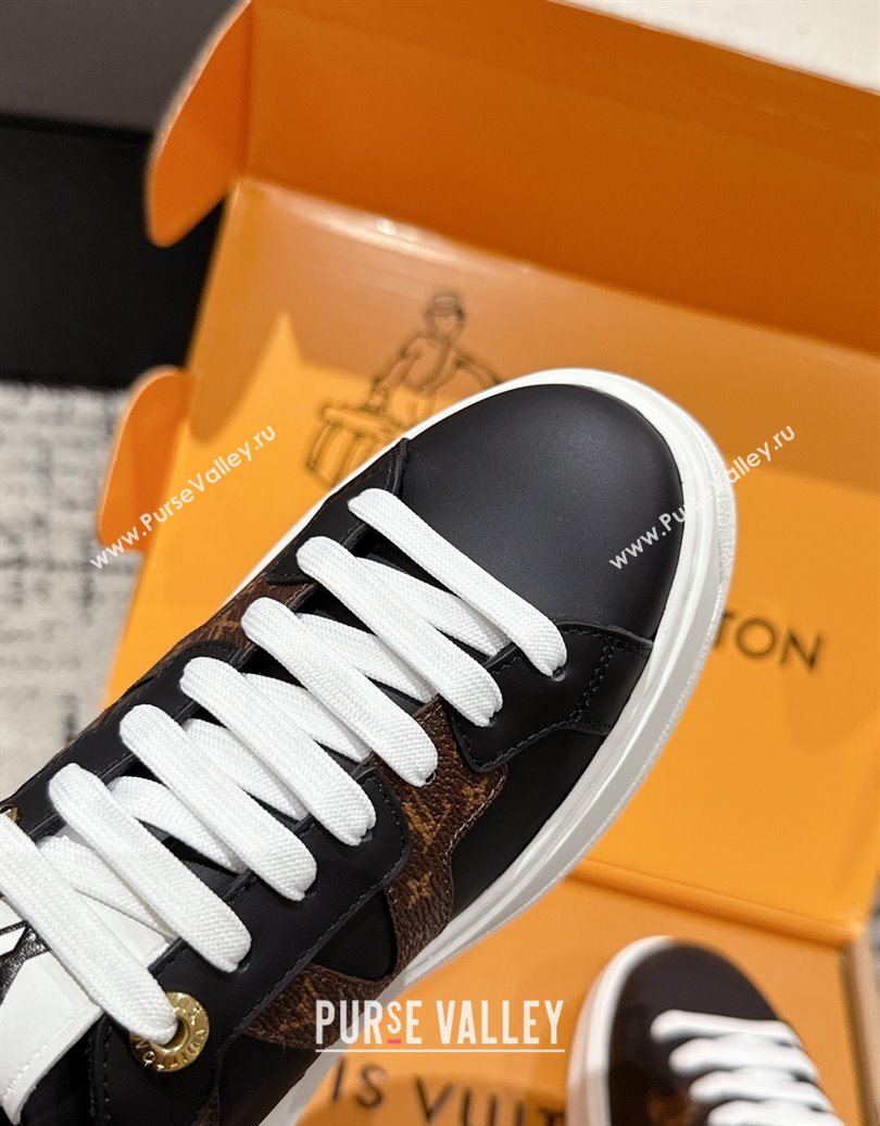 Louis Vuitton Time Out Sneakers in Leather with Side LV Black 2025 1AIEFC (MD-251022107)
