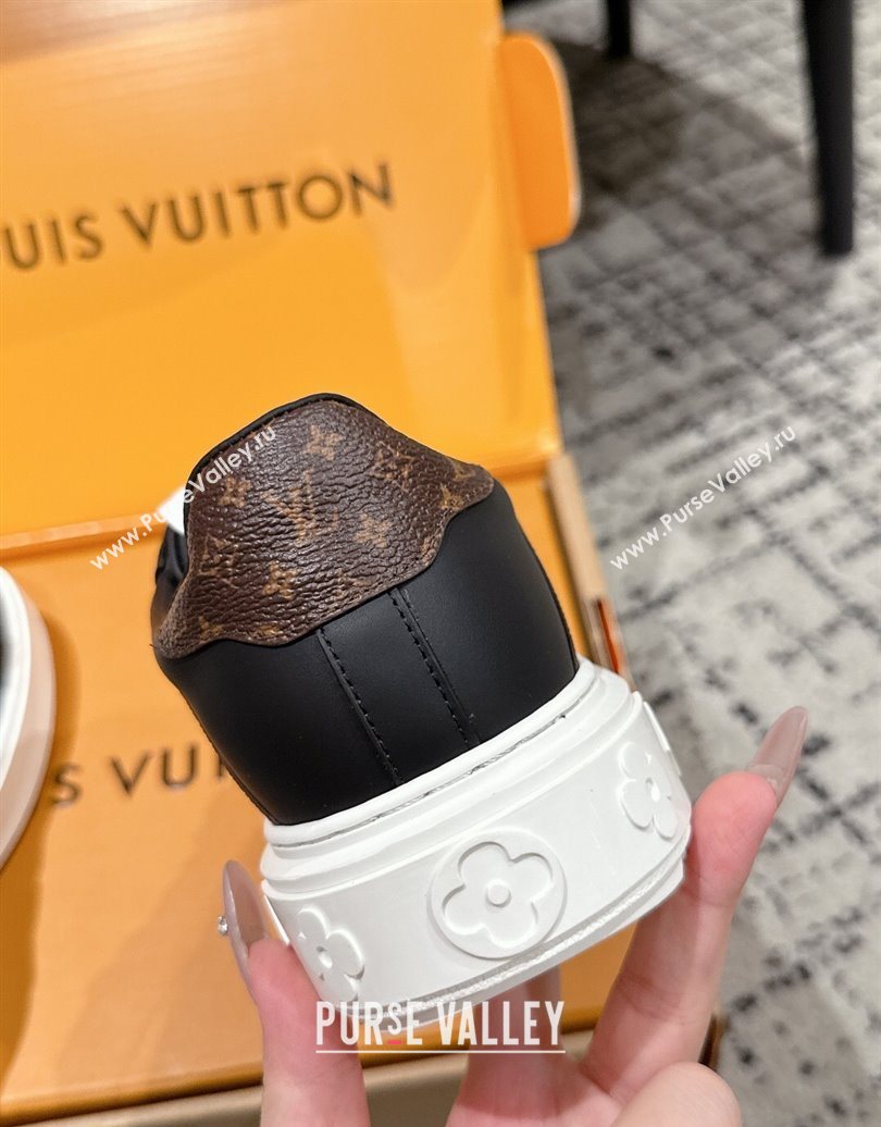 Louis Vuitton Time Out Sneakers in Leather with Side LV Black 2025 1AIEFC (MD-251022107)