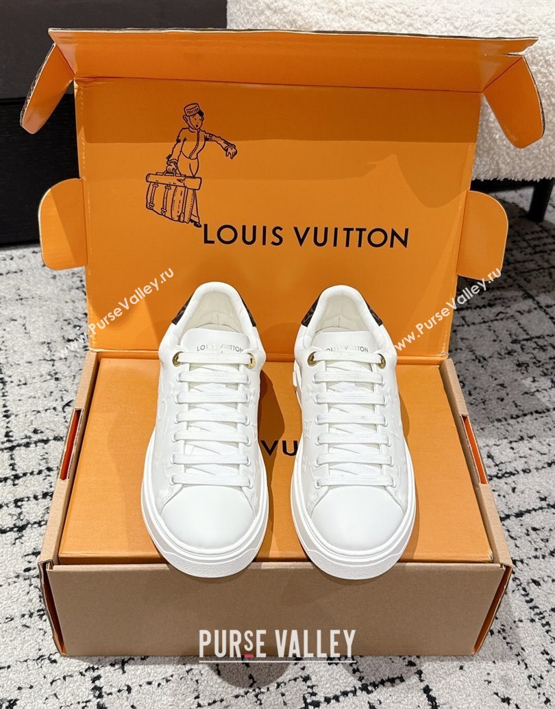 Louis Vuitton Time Out Sneakers in Debossed Leather White 2025 1AAP6O (MD-251022108)