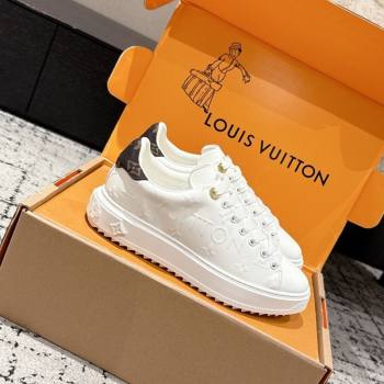 Louis Vuitton Time Out Sneakers in Debossed Leather White 2025 1AAP6O (MD-251022108)