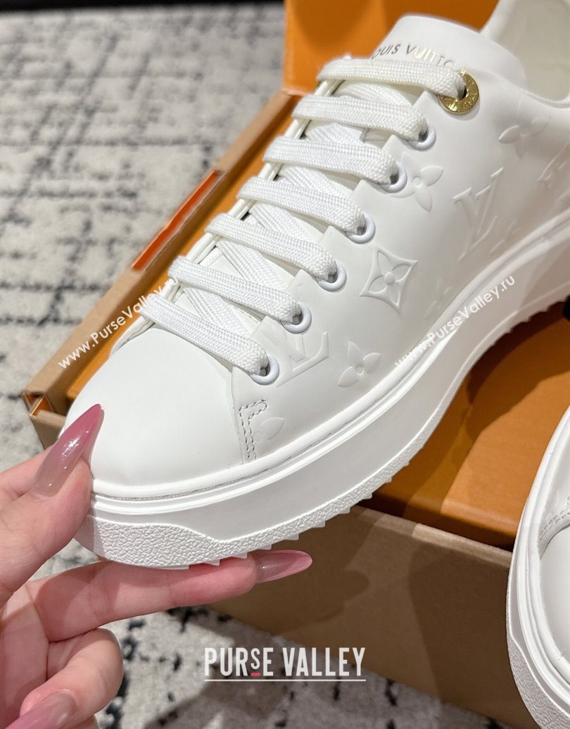 Louis Vuitton Time Out Sneakers in Debossed Leather White 2025 1AAP6O (MD-251022108)