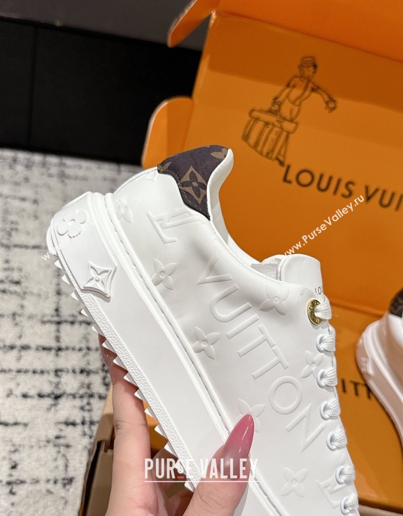 Louis Vuitton Time Out Sneakers in Debossed Leather White 2025 1AAP6O (MD-251022108)