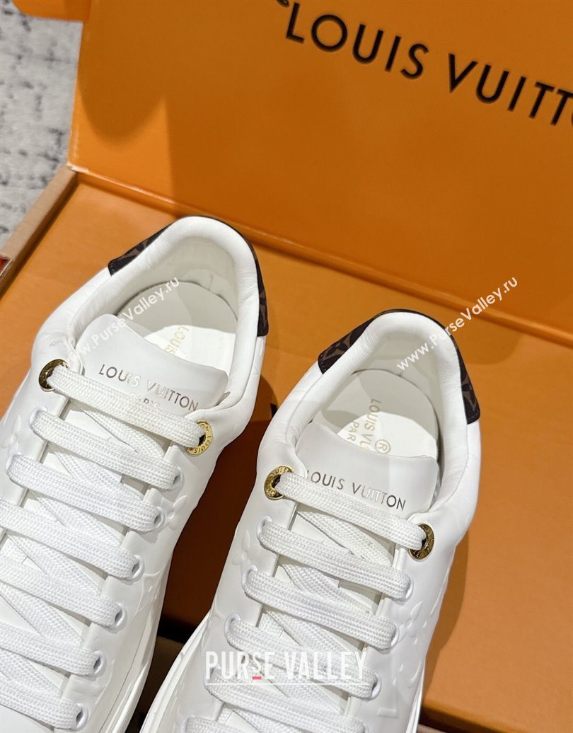 Louis Vuitton Time Out Sneakers in Debossed Leather White 2025 1AAP6O (MD-251022108)