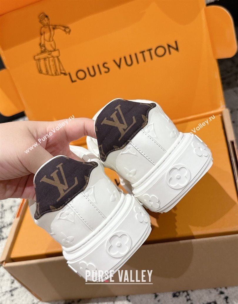 Louis Vuitton Time Out Sneakers in Debossed Leather White 2025 1AAP6O (MD-251022108)