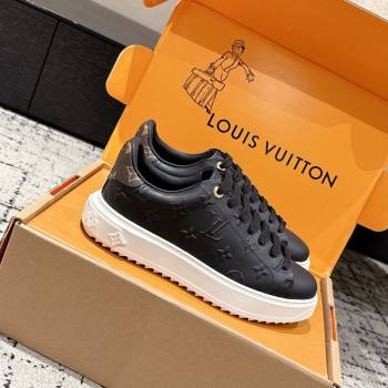 Louis Vuitton Time Out Sneakers in Debossed Leather Black 2025 1AAP6O (MD-251022109)