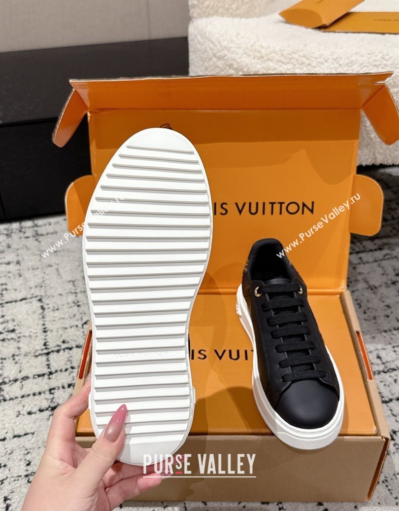 Louis Vuitton Time Out Sneakers in Debossed Leather Black 2025 1AAP6O (MD-251022109)