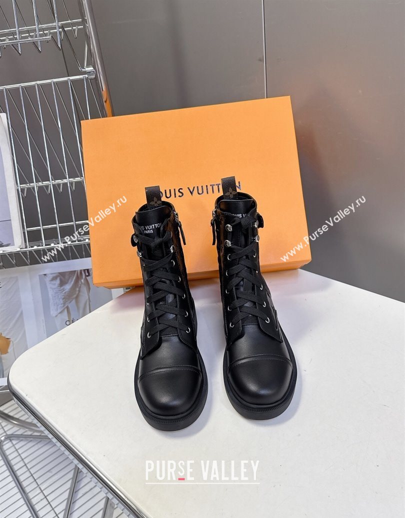 Louis Vuitton Citizen Flat Ranger Ankle Boots with Buckle in Monogram Leather Black 2025 1AIUQN (MD-251021090)