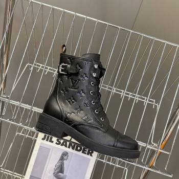 Louis Vuitton Citizen Flat Ranger Ankle Boots with Buckle in Monogram Leather Black 2025 1AIUQN (MD-251021090)
