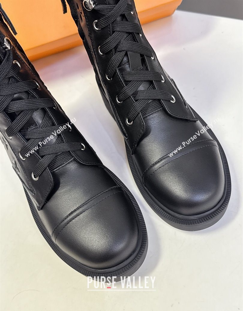 Louis Vuitton Citizen Flat Ranger Ankle Boots with Buckle in Monogram Leather Black 2025 1AIUQN (MD-251021090)