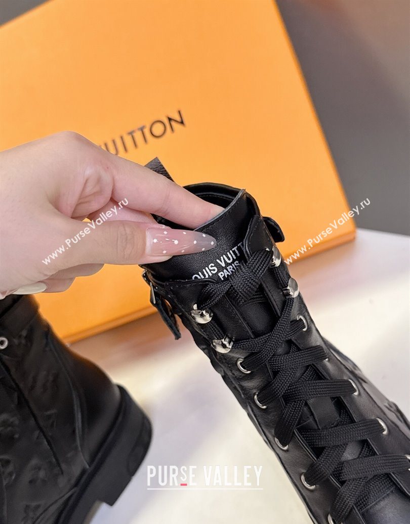 Louis Vuitton Citizen Flat Ranger Ankle Boots with Buckle in Monogram Leather Black 2025 1AIUQN (MD-251021090)