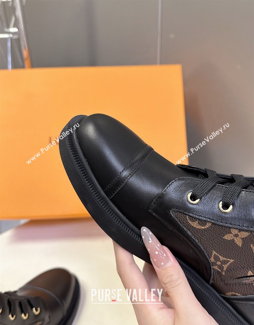 Louis Vuitton Citizen Flat Ranger Ankle Boots with Buckle in Monogram Canvas and Black Leather 2025 1AIUQN (MD-251021091)