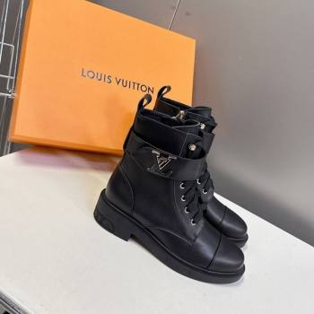 Louis Vuitton Citizen Flat Ranger Ankle Boots with LV Strap in Leather Black 2025 1AIUQN (MD-251021092)