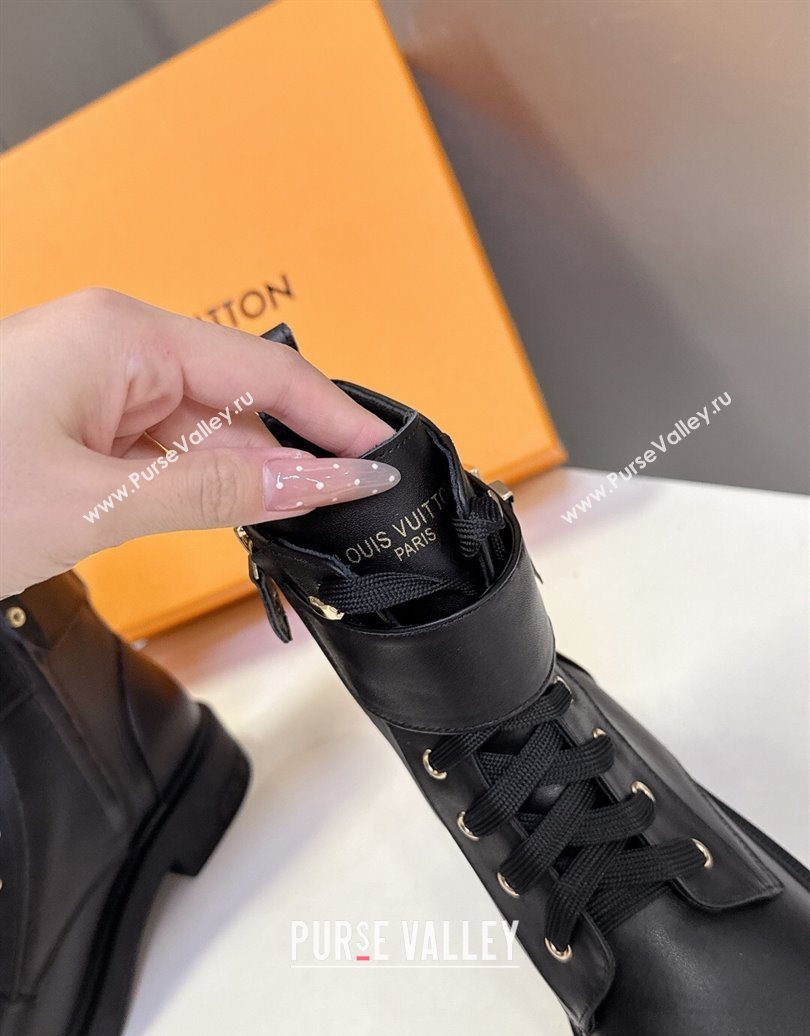 Louis Vuitton Citizen Flat Ranger Ankle Boots with LV Strap in Leather Black 2025 1AIUQN (MD-251021092)