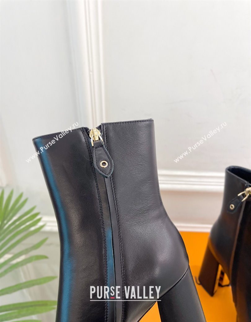 Louis Vuitton Swing Heel Platform Ankle Boots 11cm in Calf Leather Black 2025 1AID09 (MD-251021124)