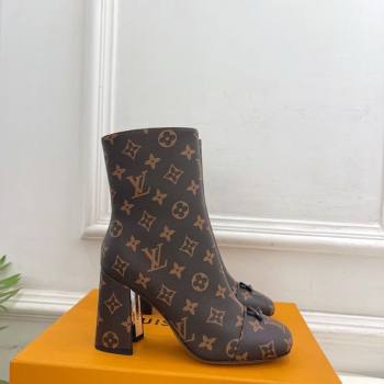 Louis Vuitton Swing Heel Ankle Boots 9cm in Monogram Canvas 2025 1AID092 (MD-251021130)