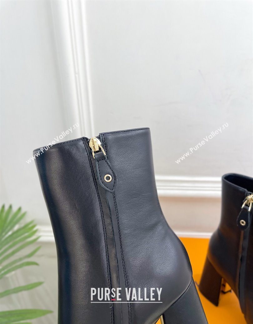 Louis Vuitton Swing Heel Ankle Boots 9cm in Calf Leather Black 2025 1AID092 (MD-251021128)