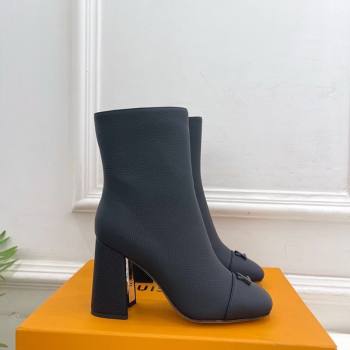 Louis Vuitton Swing Heel Ankle Boots 9cm in Matte Leather All Black 2025 1AID092 (MD-251021129)