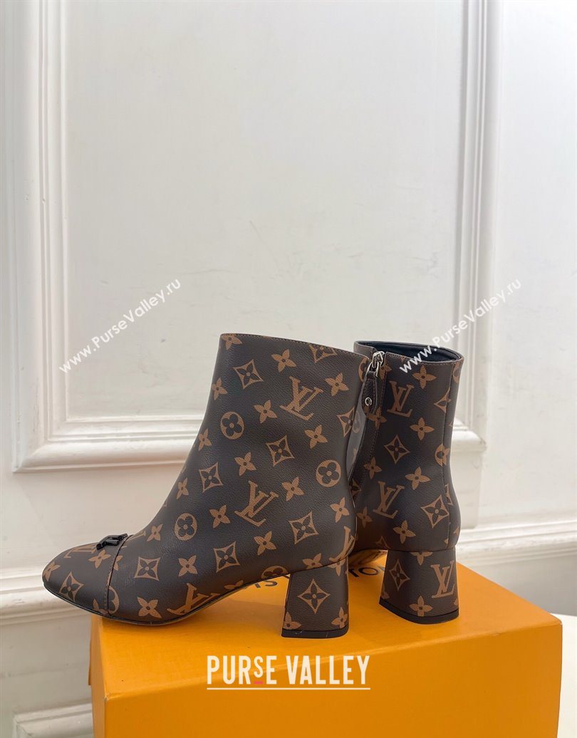 Louis Vuitton Swing Heel Ankle Boots 5.5cm in Monogram Canvas 2025 1AID092 (MD-251021134)