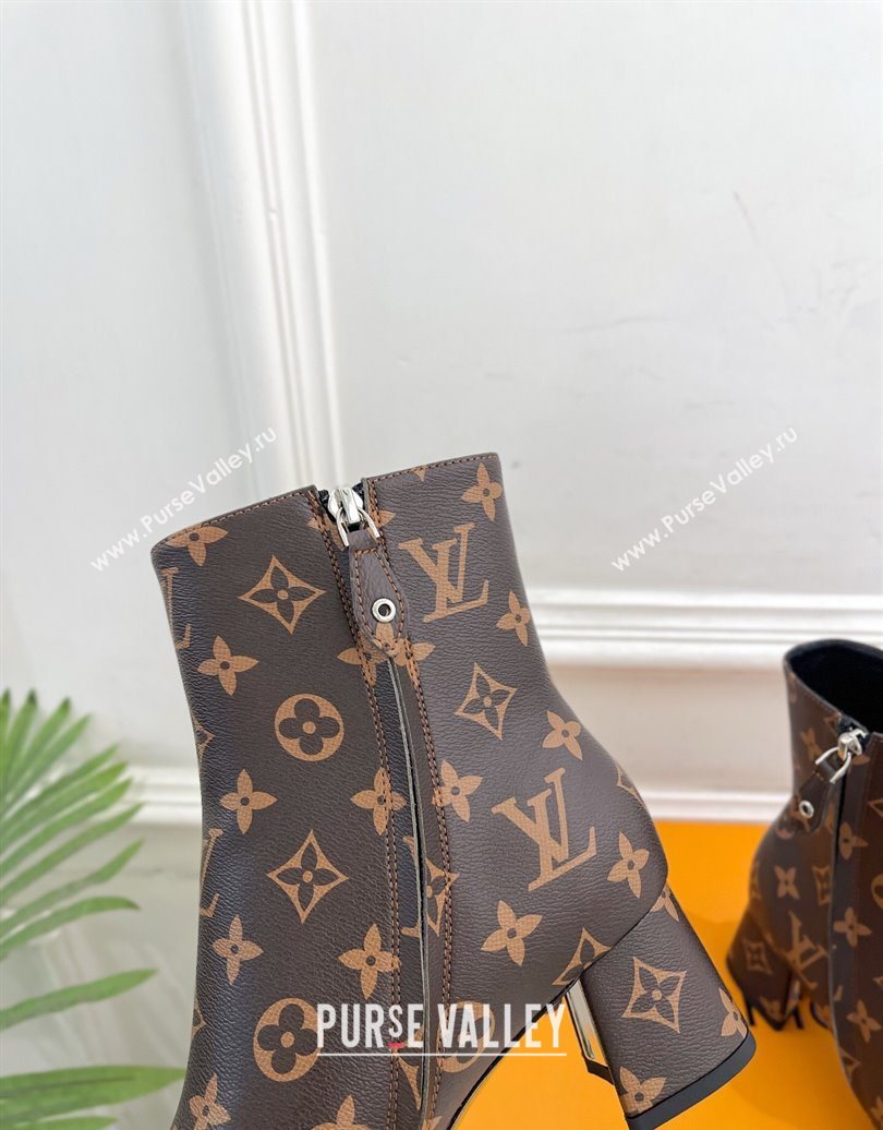 Louis Vuitton Swing Heel Ankle Boots 5.5cm in Monogram Canvas 2025 1AID092 (MD-251021134)
