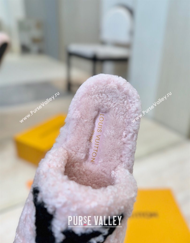 Louis Vuitton Wool Platform Slides Sandal 2cm Pink 2025 LV102206 (MD-251022128)