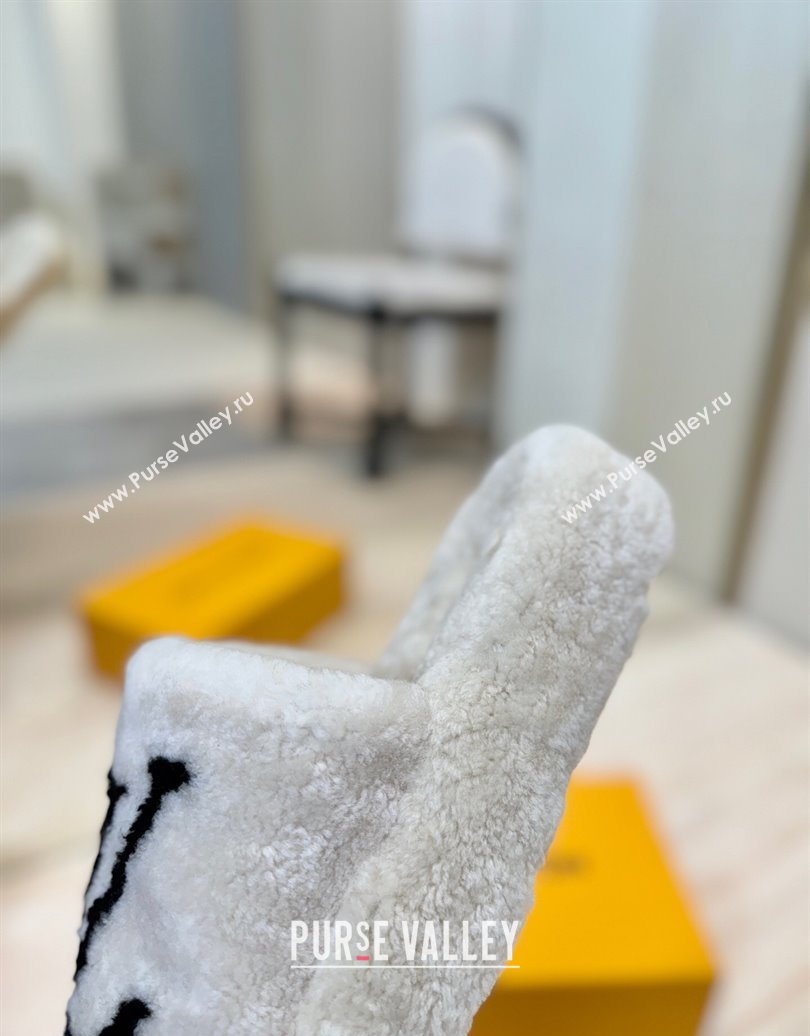 Louis Vuitton Wool Platform Slides Sandal 2cm White 2025 LV102206 (MD-251022129)